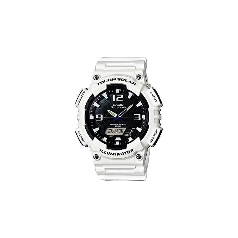 Casio Men's AQ-S810WC-7AVCF Analog-Digital Display Quartz White Watch, White/Black
