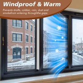 RECAPS 2IN X 99FT Window Sealing Tape, White Window AC Insulation Sealing Film Tape, Waterproof Weather Sealing Tape for Windows to Keep Cold Air,Dust,Rain Out,Easy to Remove Without Residue