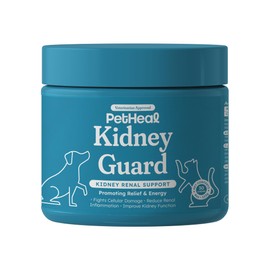 PetHeal Kidney Guard Chews for Dogs - Vet-Reviewed - Supports Renal Health & Energy with Astragalus, Cordyceps, Dong Quai & Rehmannia | Promotes Kidney Function & Detox | 30 Soft Chews, Pork Flavor