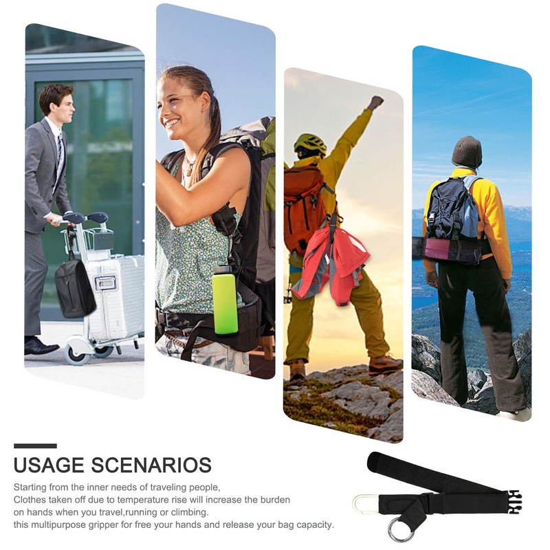Convenient Coat Fastening Belt for Travel, Elastic Velcro Jacket Gripper