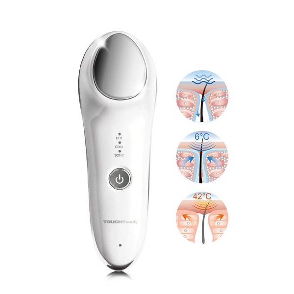TOUCHBeauty TB-1389 Hot and Cold Face and Body Massage Device, Skin Rejuvenation, with Sonic Vibration, Wrinkle Removal, Face Tightening