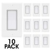 Maxxima 3 Way Decorative Wall Light Switch On/Off White 15A,