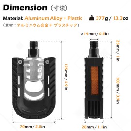 TRIWONDER Bicycle Pedals with Reflective Strips for E-Bike, Mountain Bike, Road Bike (01 Black - Foldable, One Size)