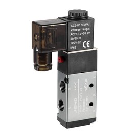uxcell AC 24V 5 Way 2 Position 1/4" PT,Pneumatic Air Control Solenoid Valve,Internally Single Piloted Acting Type,4V210-08
