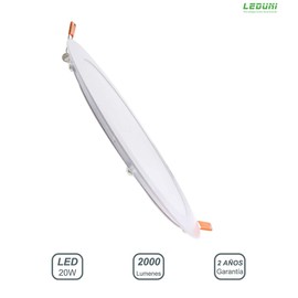 Round 2000LM Angulo 120 Leduni LED Downlight Round Panel 20 W IP20 Aluminium 225 mm Dimension 205 mm