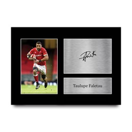 HWC Trading A4 Taulupe Faletau Wales Gifts Printed Signed Autograph Picture for Rugby Union Fans