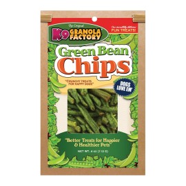 K9 Granola Factory Natural Crunch Dog Treats Green Bean Dehydrated Chips Healthy Low Calorie Snack