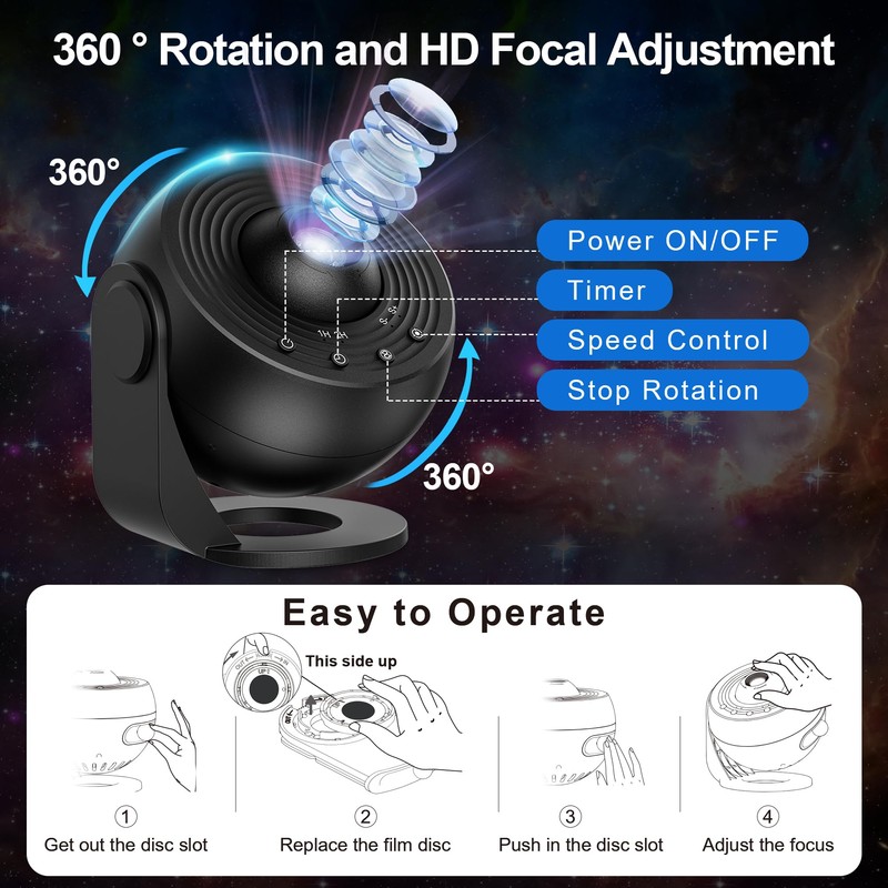 Planetarium Projector for Bedroom, 13 in 1 Galaxy Star Projector