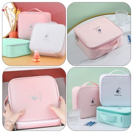 Healeved kit Vitamin Holder Organizer Bag Travel Medication Organizer Traveling Pill IVF Medication Organizer Packets Bottle Tote Organizer Oxford Cloth Bracket Cosmetic Office