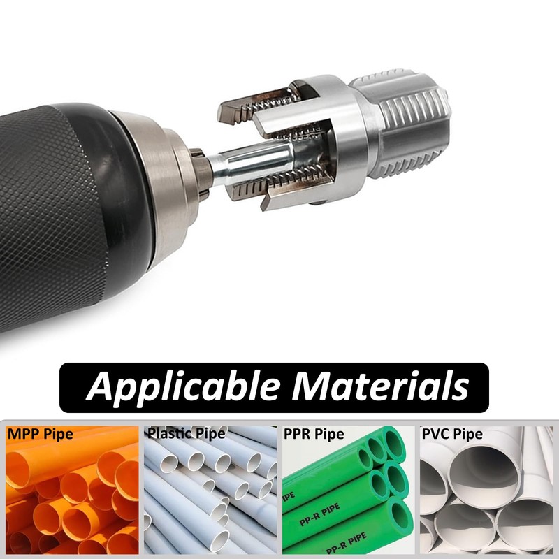 Saipe 2pcs Pipe Threading Tool with Extension, Integrated Internal &