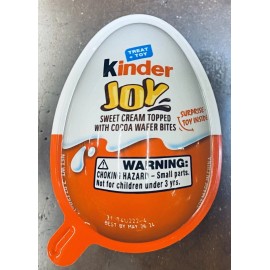 Kinder Joy 2x KINDER JOY Treat + Toy Sweet Cream Topped With Cocoa Wafer Bites .7 oz 2 PACK
