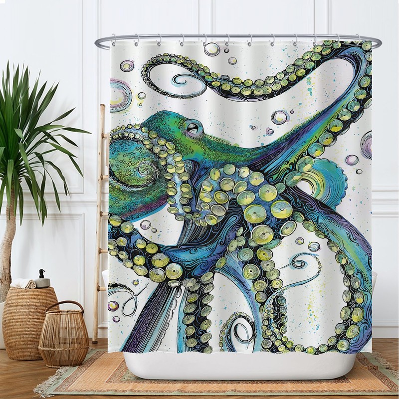 Ulticool Shower Curtain - Squid Calamari Sea Nature - 180