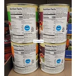 Deutsche Kuche 4 Kinds of Soup: Hearty Pea, German Bean, Harvest Potato, Fall Harvest Vegetable, 28oz 794g (Four Cans)