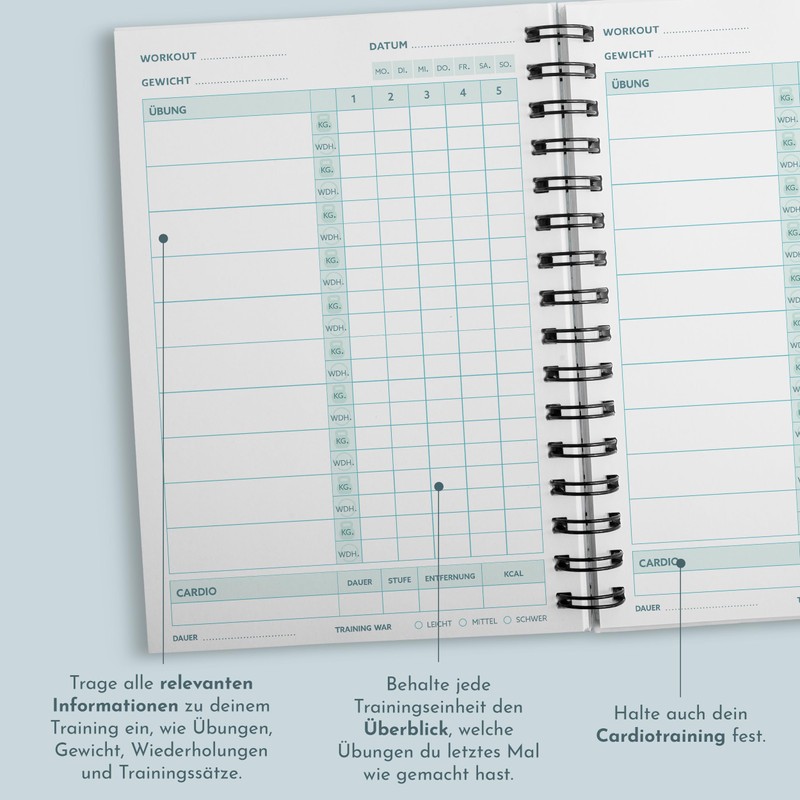 Training Diary Strength Training II Fitness Diary in DIN A5