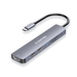 LENTION 7 en 1 Hub USB C a HDMI 4K60Hz, Lector de Tarjetas SDTF