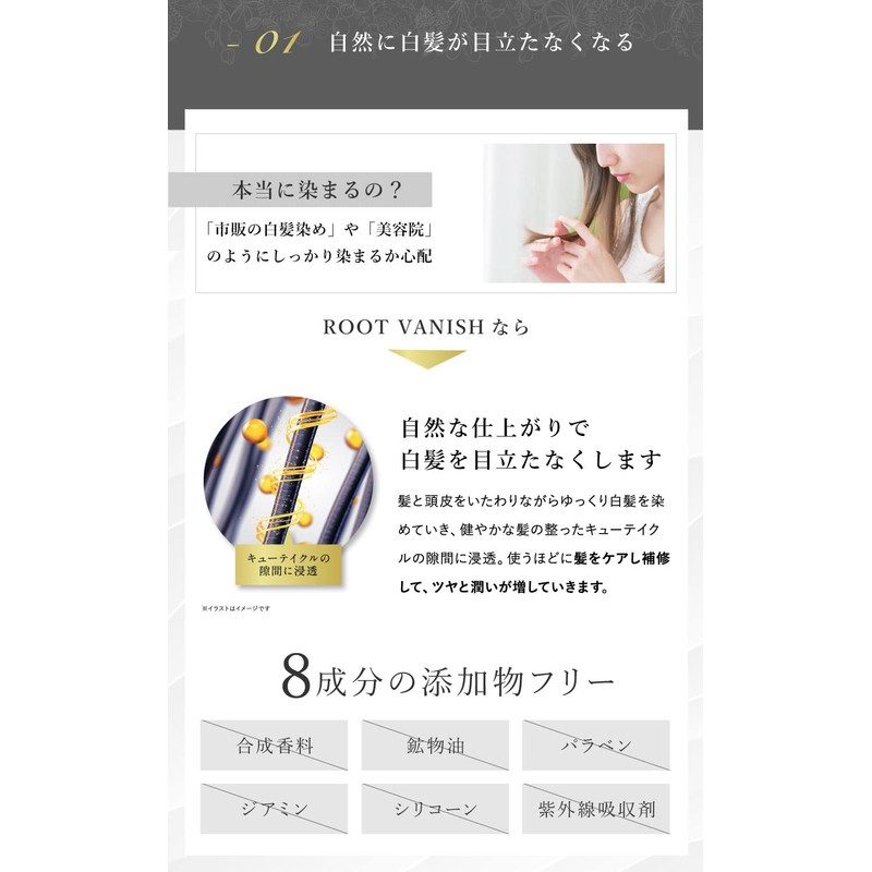 Kazumi KIWABI Root Vanish Color Shampoo, Light Brown, Single Item,