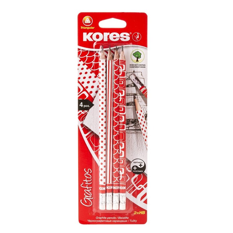 Kores - Pencils Set - Pastel Coated - Grafitos Pencils,