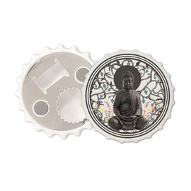 Buddha Magnetic Bottle Cap Opener Fridge Magnet Buddhist Tree of Life