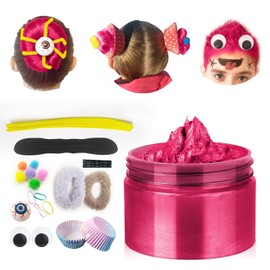 Kit De Cera De Color Temporal Para Cabello Rojo Para Adolescentes, Accesorios Lavables Para El Día Del Cabello Loco, Regalos Para Niños, Cera De Color Para Tint Rojo 4,23 Onzas (Paquete De