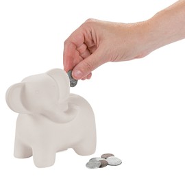 DIY Ceramic Elephant Banks - Set of 12 - Crafts for Kids and Fun Home Activities