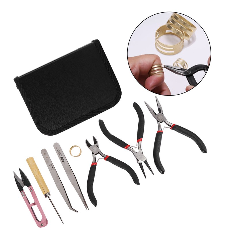 8pcs Jewelry Tools DIY Jewelry Making Pliers Scissors Cutter Tweezers
