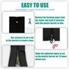 MAYOKEN® 2-Pack Black Heavy Duty Peel & Stick Zipper, 7ft