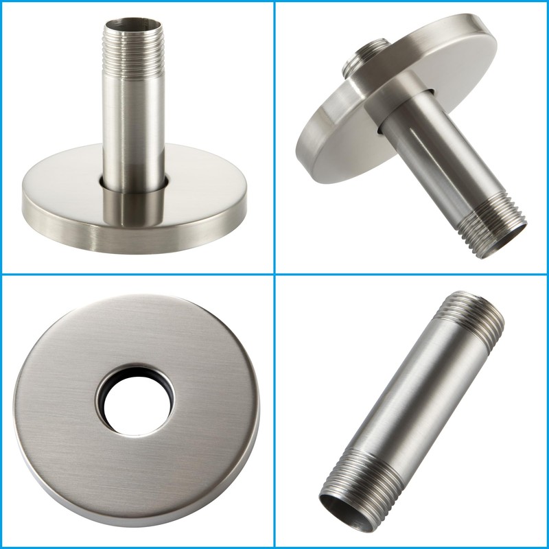 Straight Shower Arm with Flange, Ceiling Mount 3 Inches Rain