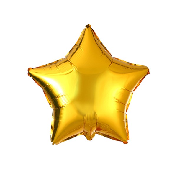 18" Gold Star Shaped Foil Balloons Mylar Helium Balloons for Birthday Party Wedding Baby Shower Decorations, Pack of 20