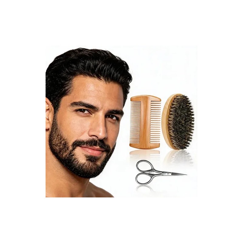 Kit De Cuidado De Barba Para Hombres, Set Definitivo De