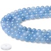 NUKAYAI Natural Stone Beads 100pcs 8mm Blue Aquamarine Round Stone