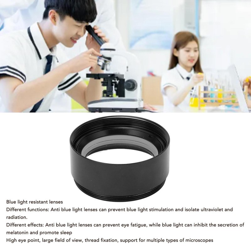 Microscope Auxiliary Objective Lens High Transmittance Anti Blue Stereo Microscope