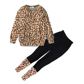 Arshiner Baby Girls Cute Clothes Toddler 2Pcs Outfits Little Kids Shirts & Leggings Winter Fashion Clothing Sets 12-18Months