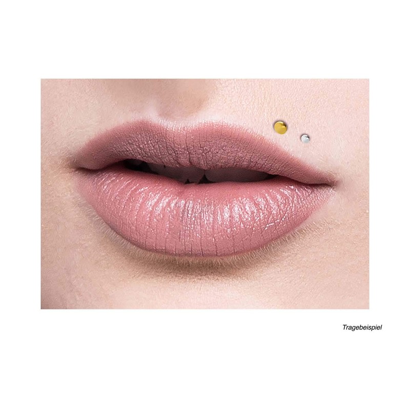 PIERCINGLINE Titanium Triple Mini Labret Stud Internal Thread Flat Disc