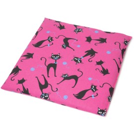 Rapeseed Cushion 19 x 19 cm Cat Pink Grain Cushion Small as Heat Cushion and Cold Cushion