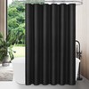 MitoVilla Extra Long Shower Curtain Liner, Black Shower Liner Fabric
