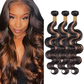 Fb30 Bundle Ombre Brown Body Wave Human Hair Bundles P1B30 Highlight 3 Bundles 26 28 30 Inch Two Tone Black Mixed With Color 30 Bundle 1B30 Ombre Hair Weave