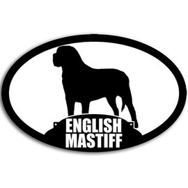 Magnet 3x5 inch Oval English Mastiff Sticker -Decal Dog Breed Fun Gift Puppy Big Large Magnetic Magnet Vinyl Sticker