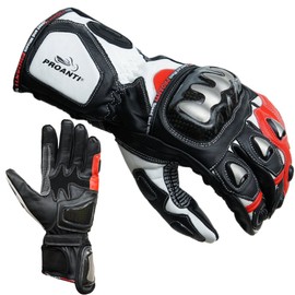 PROANTI Racing Pro Motorcycle Gloves – Red, Size M