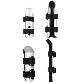 Mcvcoyh 4 個入 指サポーター 指保護 フ手指【全ての指にフイット】固定用金属プレート内蔵