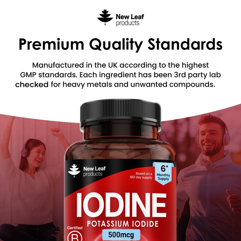 Iodine Tablets 100% RI - Vegan High Strength 180 Tablets