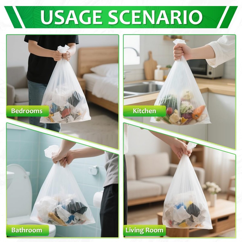 Expspru 4 Gallon Compostable Trash Bags 15 Liter Small Garbage