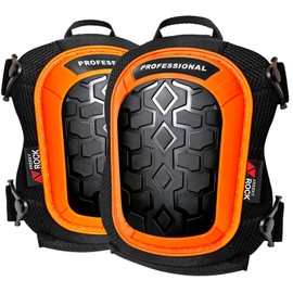 FREEKYROCK Work Knee Pads for Men Construction, Knee Pads for Work, Orange