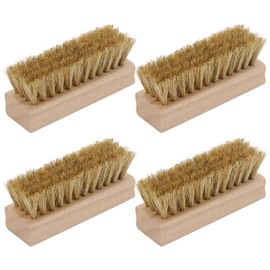 Nail Cleaning Brushes Wood for Fingernails Non-Slip Brush Wooden Nail Brushes 4 Pack