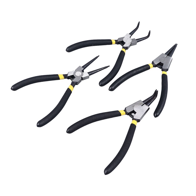 4Pcs Snap Ring Pliers Set Steel Circlip Pliers Kit with