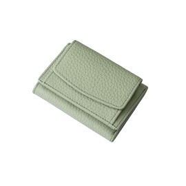 [Riorne] Women's Mini Wallet, Small Wallet, Mini Wallet, Compact Trifold, Thin Wallet, Skimming Prevention, Genuine Leather, green