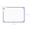 Flash Cards, Ruled with Violet Frame, A6, Pack of 80