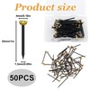 50Pcs Picture Frame Hangers with Nails - Heavy-Duty Wall Hanging