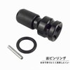 RuiMi 六角軸ソケットアダプター 電動スパナ多機能変換ヘッドジョイントロッド1/2回転1/4バッチヘッド汎用伸縮（ブラック）耐久性とファッション