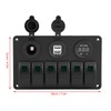 Acouto 6 contactos Panel de Interruptores Basculantes 12V 24V Impermeable