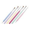 Healeved 6pcs Dual-ended Nail Art Brushes Macaron Style Manicure Pens